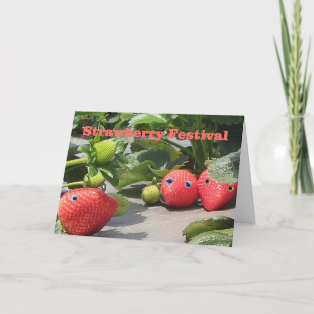 Invitaciones al Festival de Fresas (Anverso)