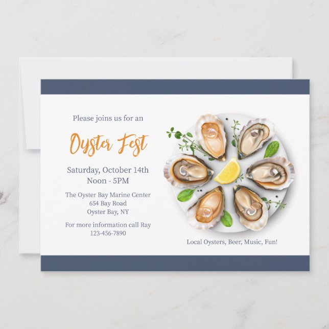 Invitaciones al Festival de Ostras (Anverso)