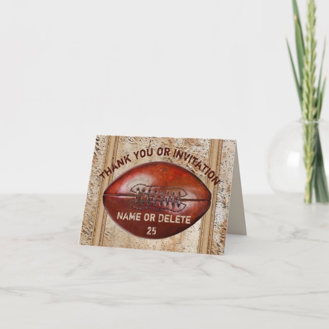 Invitaciones al fútbol o Tarjetas de agradecimient (Anverso)