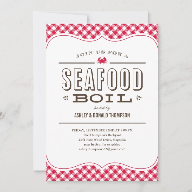 Invitaciones al hervir el pescado (Anverso)