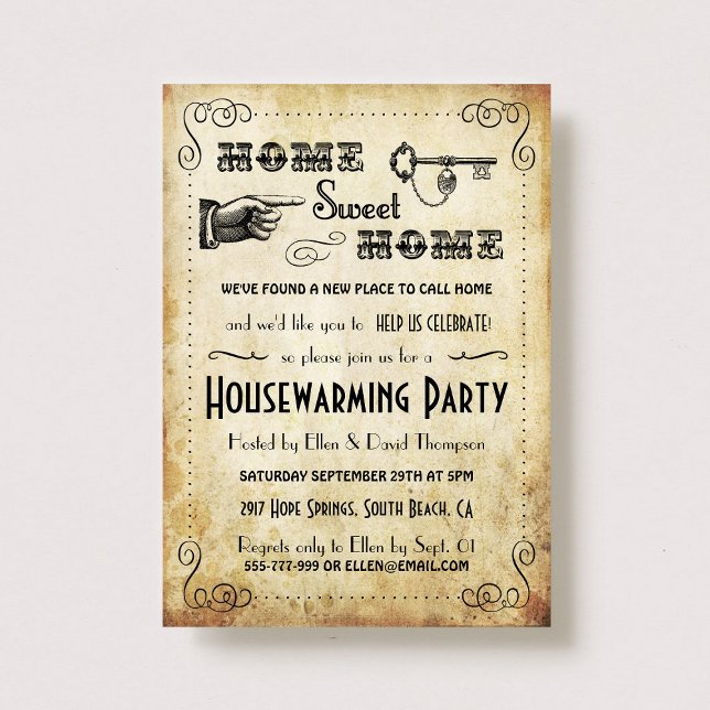 Invitaciones al "hogar dulce" para el cambio de ho (Subido por el creador)