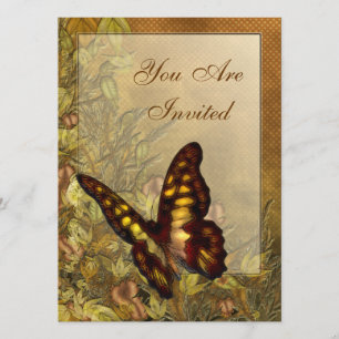Invitaciones al Ilustracion de mariposas estilo vi