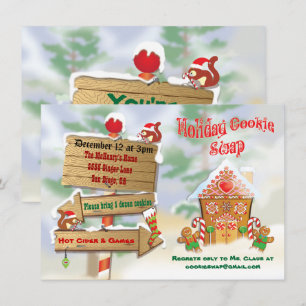 Invitaciones al intercambio de cookies de vacacion