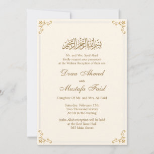 Invitaciones al matrimonio musulmán real