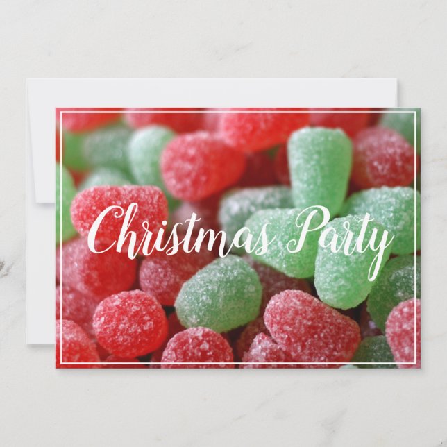 Invitaciones al Partido de los Navidades Rojo y Ve (Anverso)