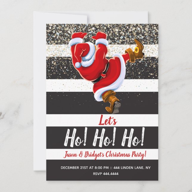 Invitaciones al partido de Navidades de Papá Noel  (Anverso)