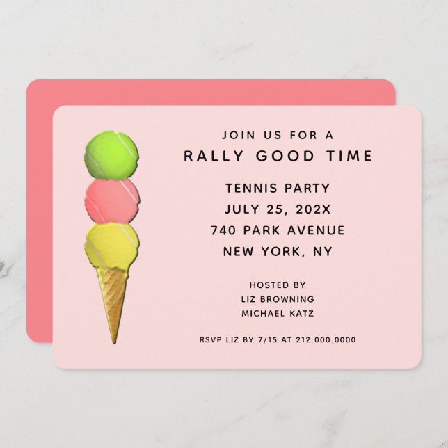 Invitaciones al partido de tenis (Anverso / Reverso)