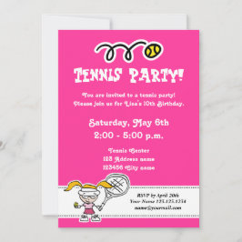 Invitaciones al partido de tenis para el cumpleaño