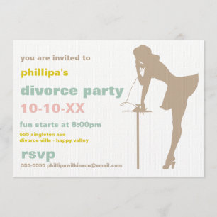 Invitaciones al partido del divorcio retro