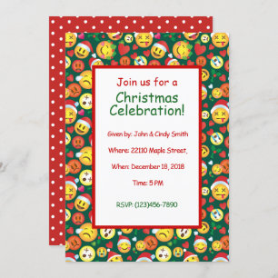 Invitaciones al partido Emoji Navidades