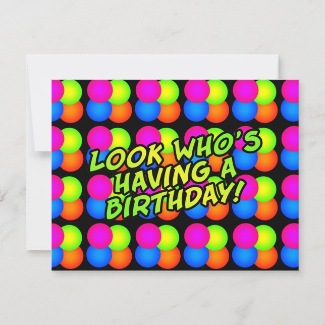 Invitaciones al Personalizable de fiesta de cumple (Anverso)