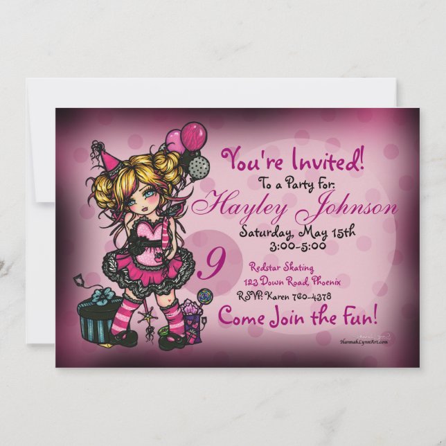 Invitaciones al Personalizado de la princesa de lo (Anverso)