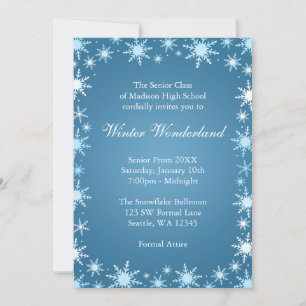 Invitaciones al Prom Winter Wonderland