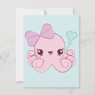 Invitaciones al pulpo kawaii