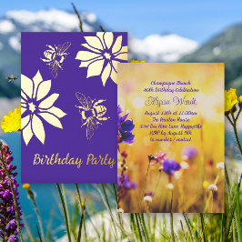 Invitaciones al Relieve metalizado de fiesta de cu