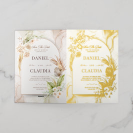 Invitaciones al Relieve metalizado: Elegante Brill