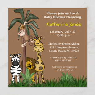 Invitaciones al Safari de la jungla