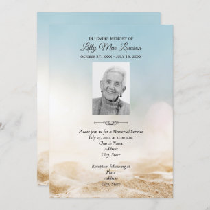Invitaciones al servicio de conmemoración de funer