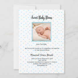 Invitaciones al Servicio Memorial Personalizado pa