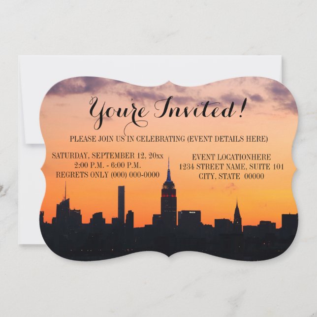 Invitaciones al Skyline de Nueva York (Anverso)