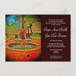Invitaciones al sudoeste de la boda de la fuente