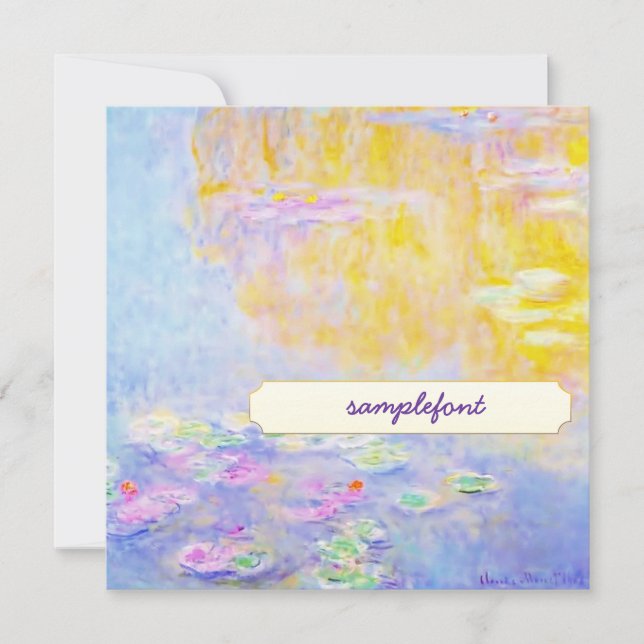 invitaciones al té, lirio de agua moneta 7 (Anverso)