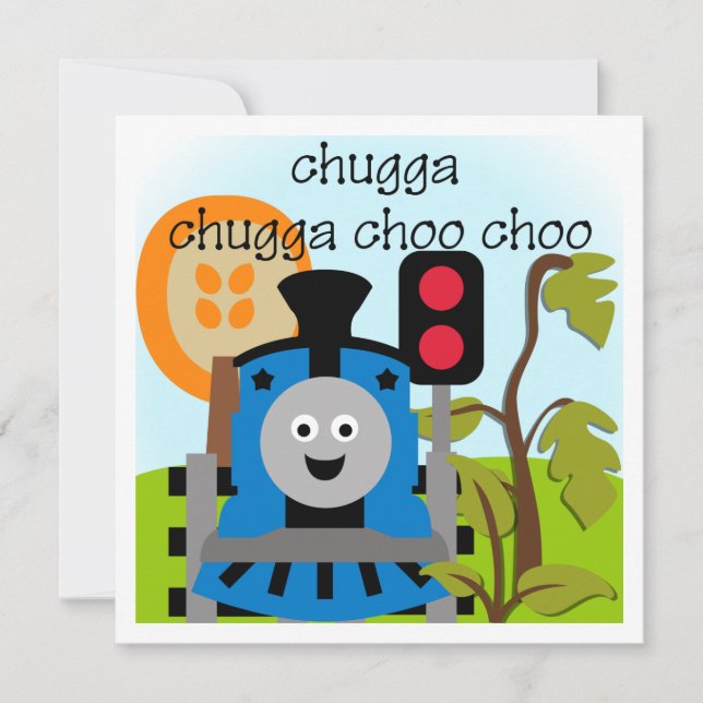 Invitaciones al tren de Chugga Choo (Anverso)