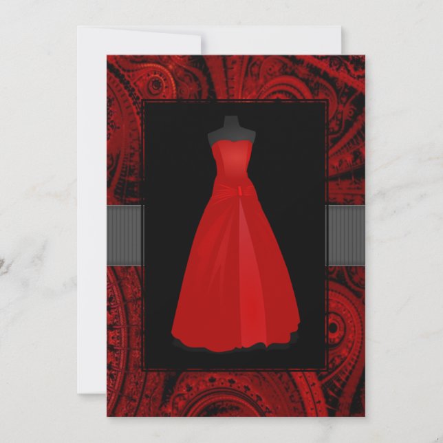 Invitaciones al vestido rojo (Anverso)