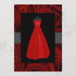 Invitaciones al vestido rojo