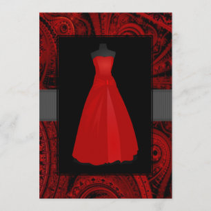 Invitaciones al vestido rojo