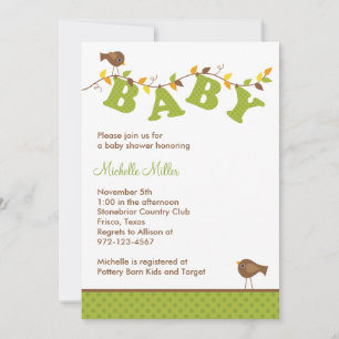 Invitaciones al vino del bebé otoño