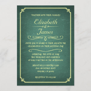 Invitaciones amarillas y verdes de la boda de la