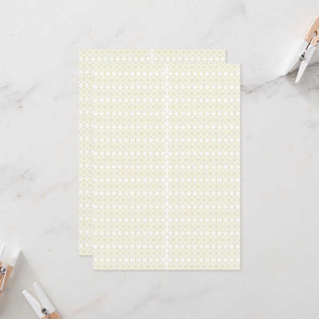 Invitaciones | Amarillo Geométrico | Tarjetas Pers (Anverso/Reverso In Situ)