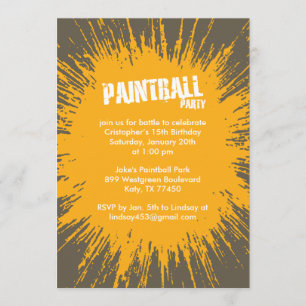Invitaciones anaranjadas del fiesta de la