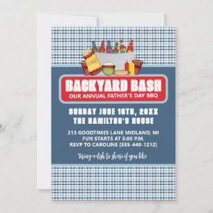 Invitaciones anuales de barbacoa del Día del Padre