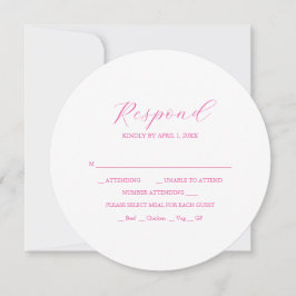 Invitaciones apilables de tarjetas RSVP rosadas vi