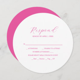 Invitaciones apilables de tarjetas RSVP rosadas vi