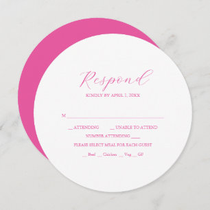 Invitaciones apilables de tarjetas RSVP rosadas vi