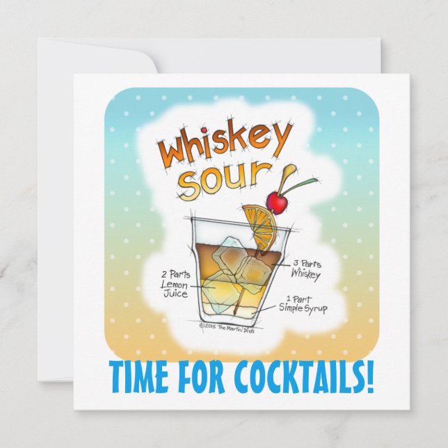 INVITACIONES - ARTE CÓCTEL DE LA RECETA SORAL DE W (Anverso)