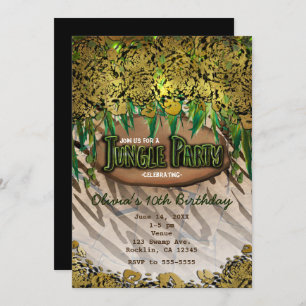 Invitaciones atractivas del estampado de animales