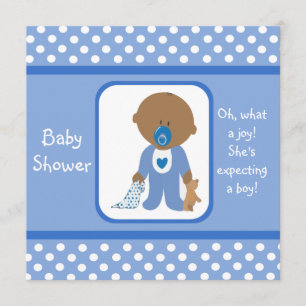 Invitaciones azules de Baby Shower del