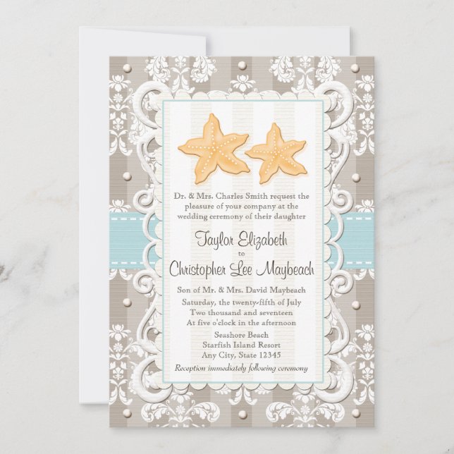 Invitaciones azules de la boda de las estrellas de (Anverso)