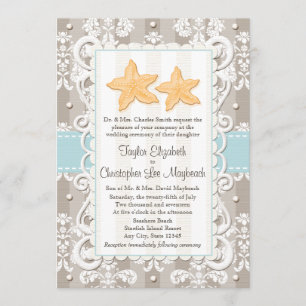 Invitaciones azules de la boda de las estrellas de