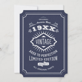 Invitaciones azules de la fiesta de cumpleaños del