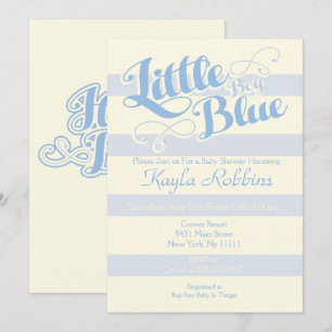 Invitaciones Baby Shower, Little Boy Blue