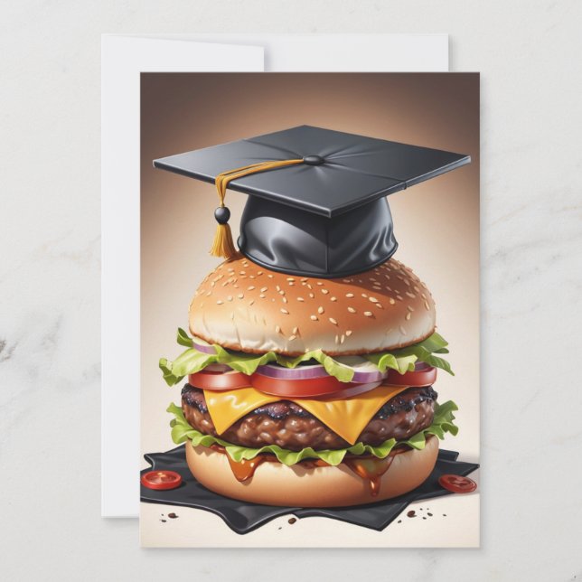 invitaciones bbq modernas para graduación (Anverso)