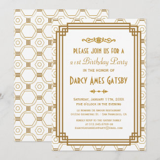 Invitaciones blancas de la fiesta de cumpleaños
