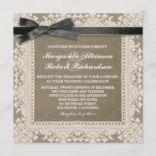 Invitaciones blancas del boda del arco y de la