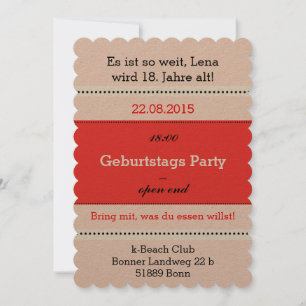Invitaciones blancas rojas