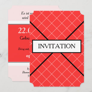 Invitaciones blancas rojas